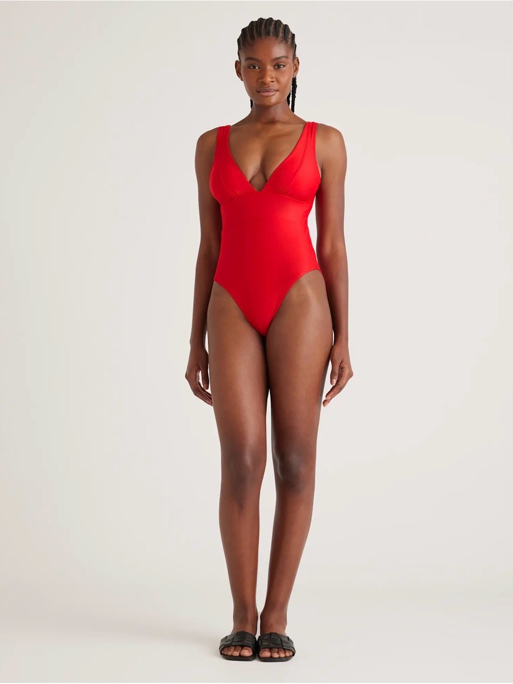 Quince — Italian Plunge One-Piece Swimsuit